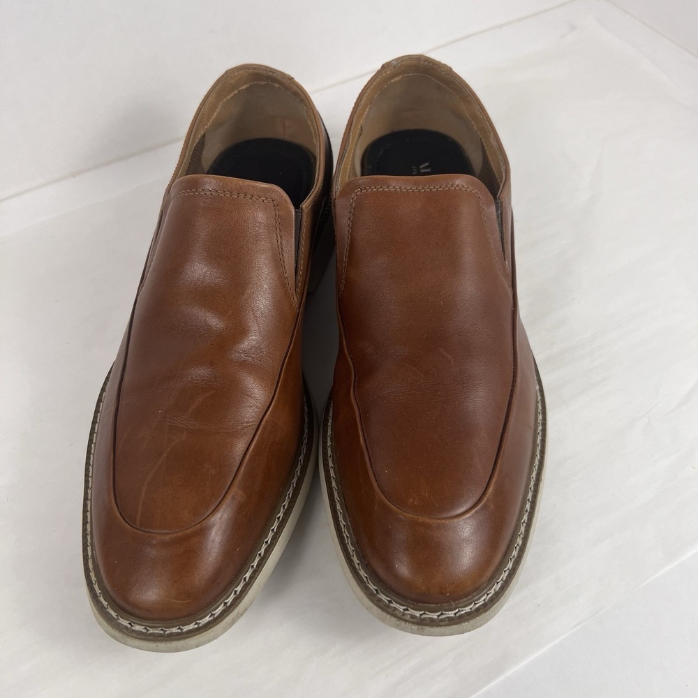 Alfani Mens Laurence SlipOn Loafers Leather Tan Brown Size 12‎